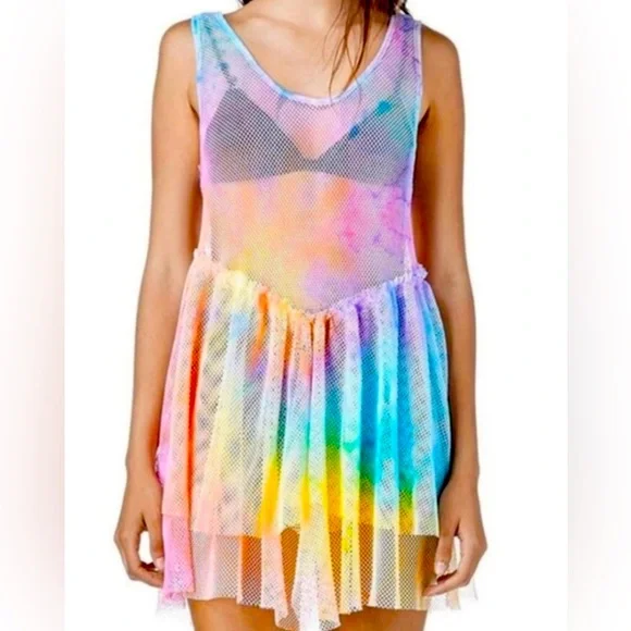 UNIF Bait Dress Rainbow Tie Dye 🌈 - Picture 1 of 1
